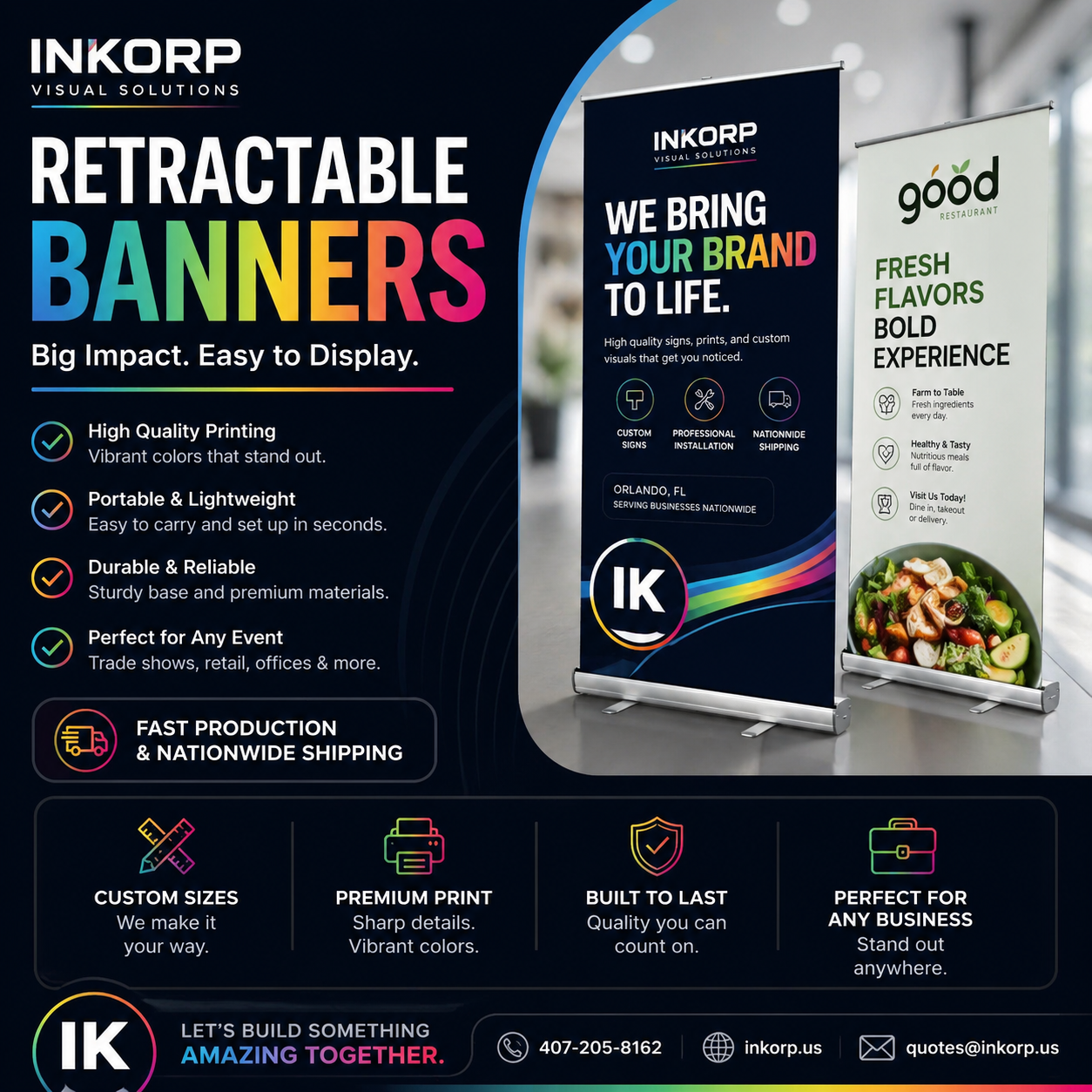 Retractable Banner Stand | Custom Printed Roll-Up Banner